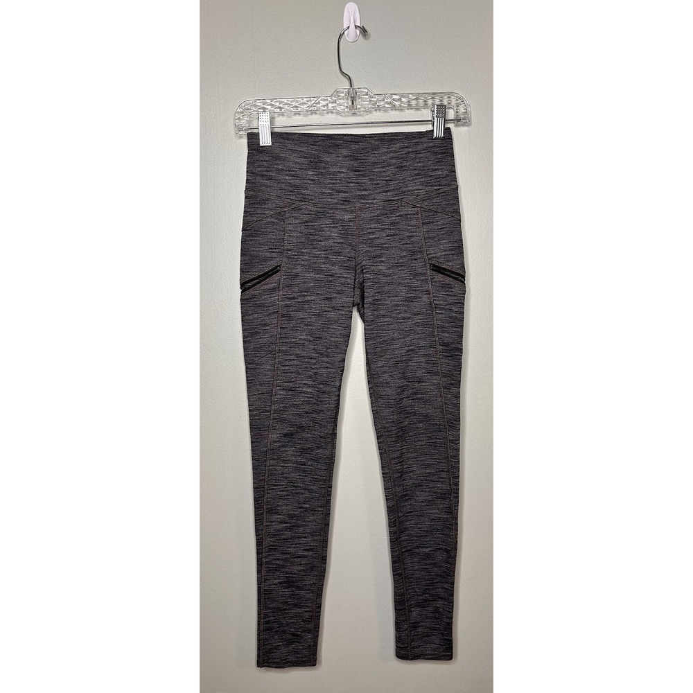 Athleta Cozy Drifter Side Zip Pockets Ankle Leggings Size XS Style 258064 Gray